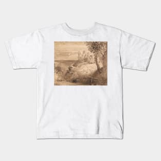 A Pastoral Scene by Samuel Palmer Kids T-Shirt